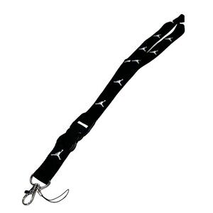 Jordan Black & White Lanyard Detachable Keychain & ID Card Holder - New